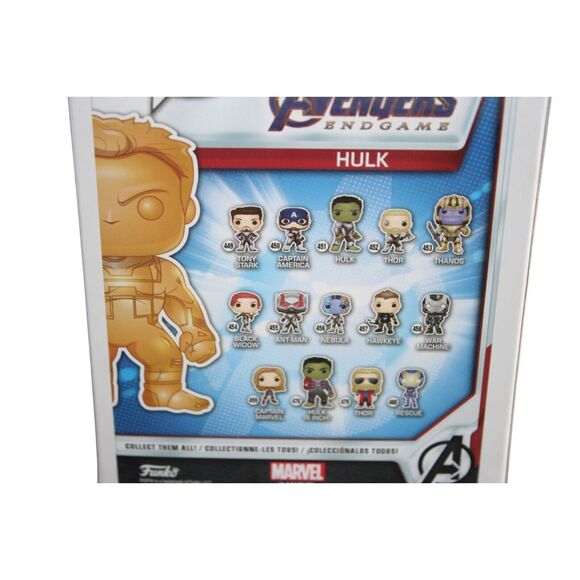Funko POP Marvel Avengers Endgame Orange Chrome Hulk #499 Walmart Exclusive - Picture 8 of 11